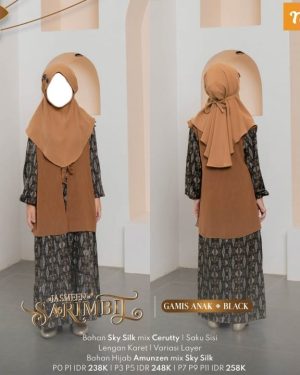 Jasmeen Gamis Anak Black