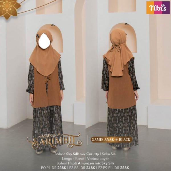 Jasmeen Gamis Anak Black