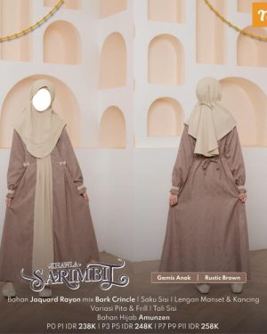 Khawla Gamis Anak Rustic Brown