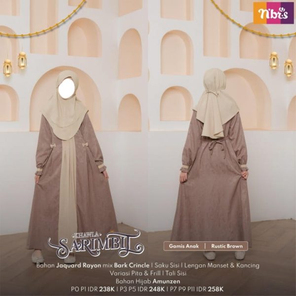 Khawla Gamis Anak Rustic Brown