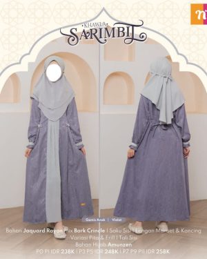 Khawla Gamis Anak Violet