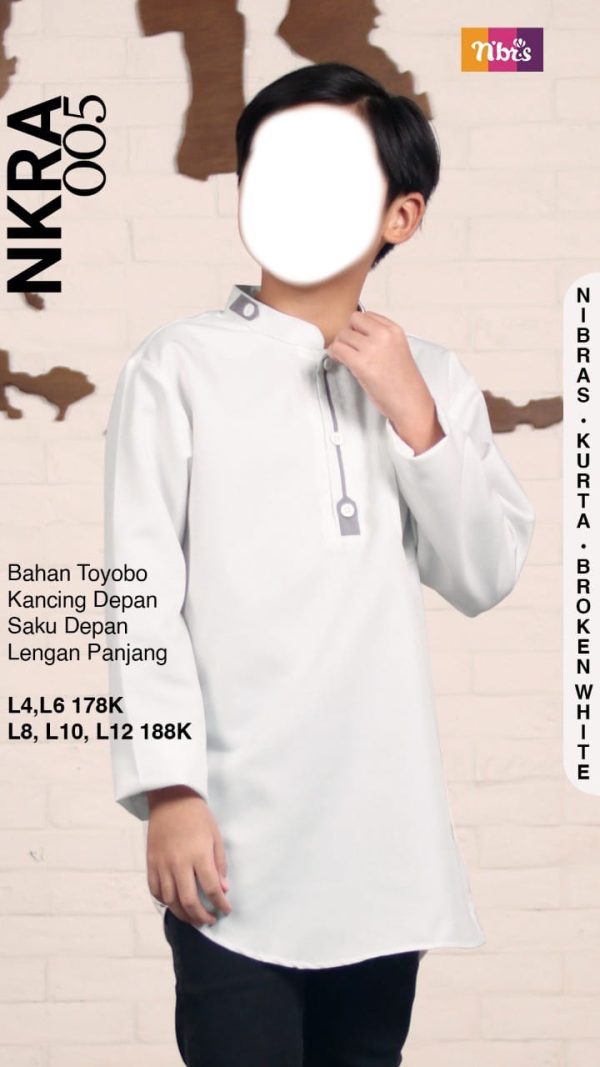 Koko Anak Nibras NKRA 005 Broken White