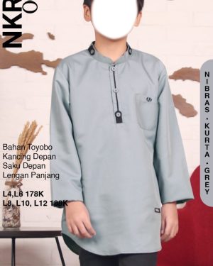 Koko Anak Nibras NKRA 005 Grey