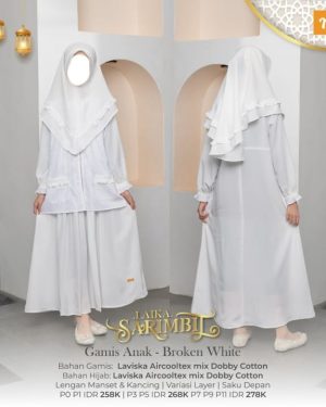 Laika Gamis Anak Broken White