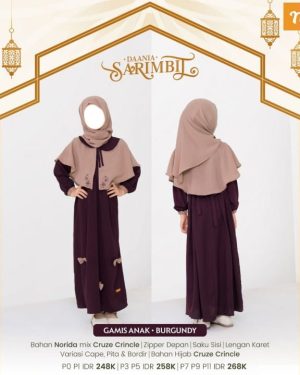 Daania Gamis Anak Burgundy