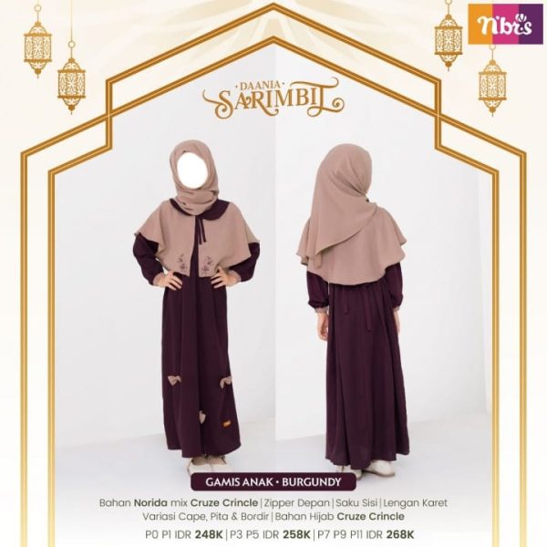 Daania Gamis Anak Burgundy