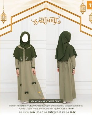 Daania Gamis Anak Taupe Gray