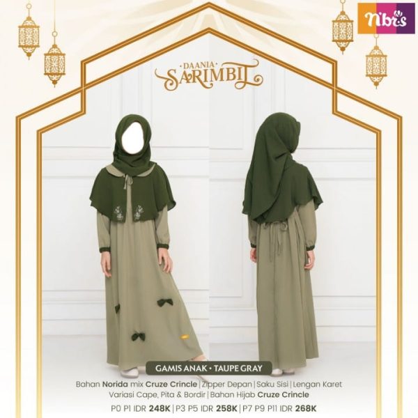 Daania Gamis Anak Taupe Gray