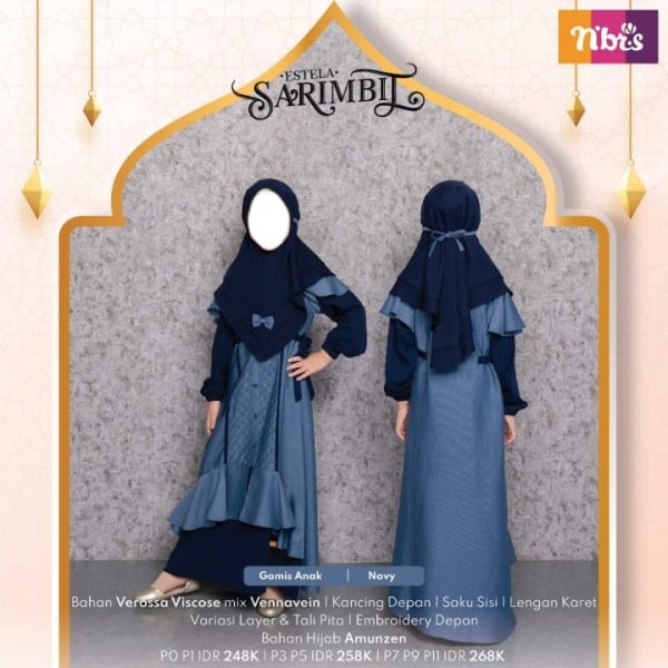 Estela Gamis Anak Navy