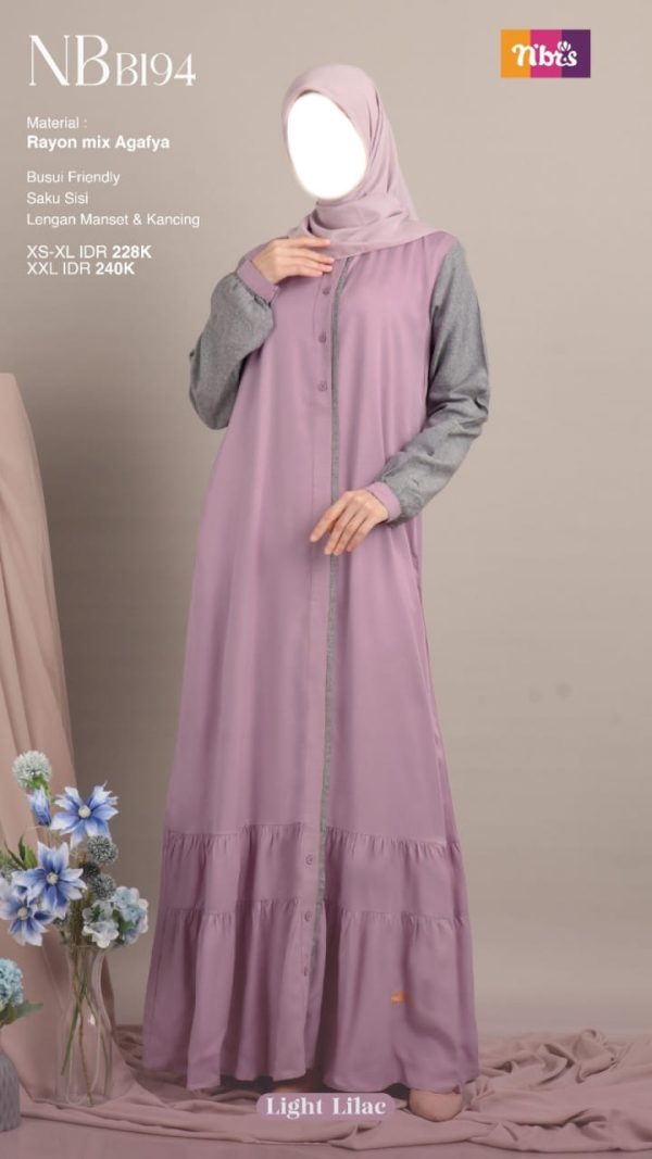 Gamis Nibras NB B194 Light Lilac