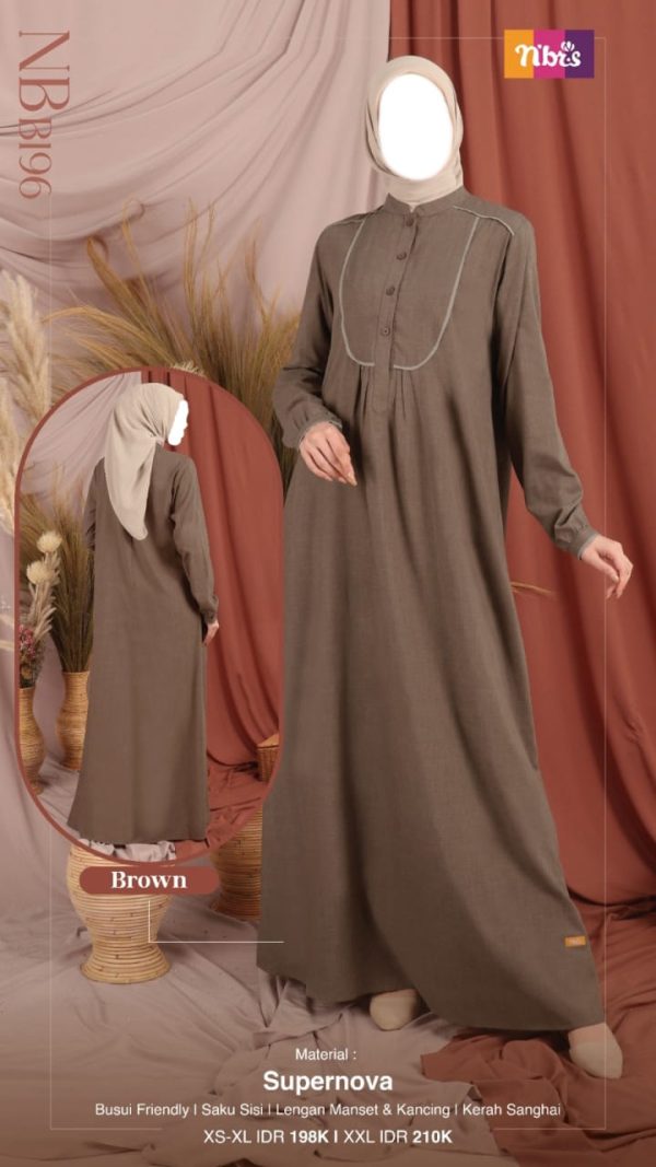 Gamis Nibras NB B196 Brown