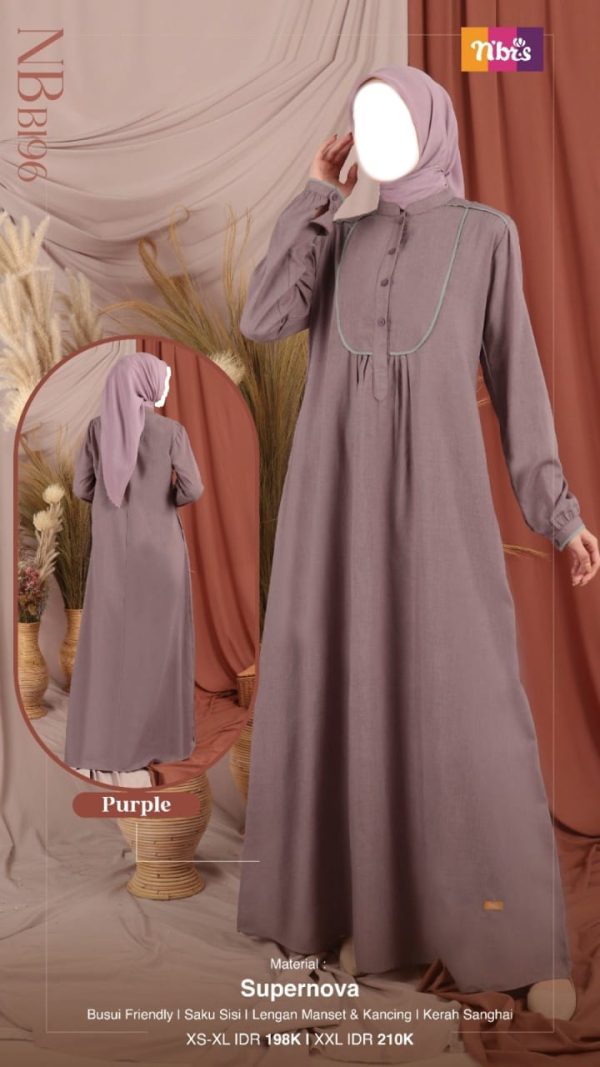 Gamis Nibras NB B196 Purple