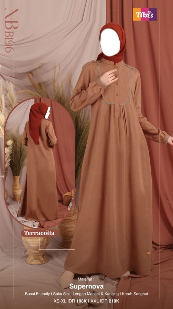 Gamis Nibras NB B196 Terracotta
