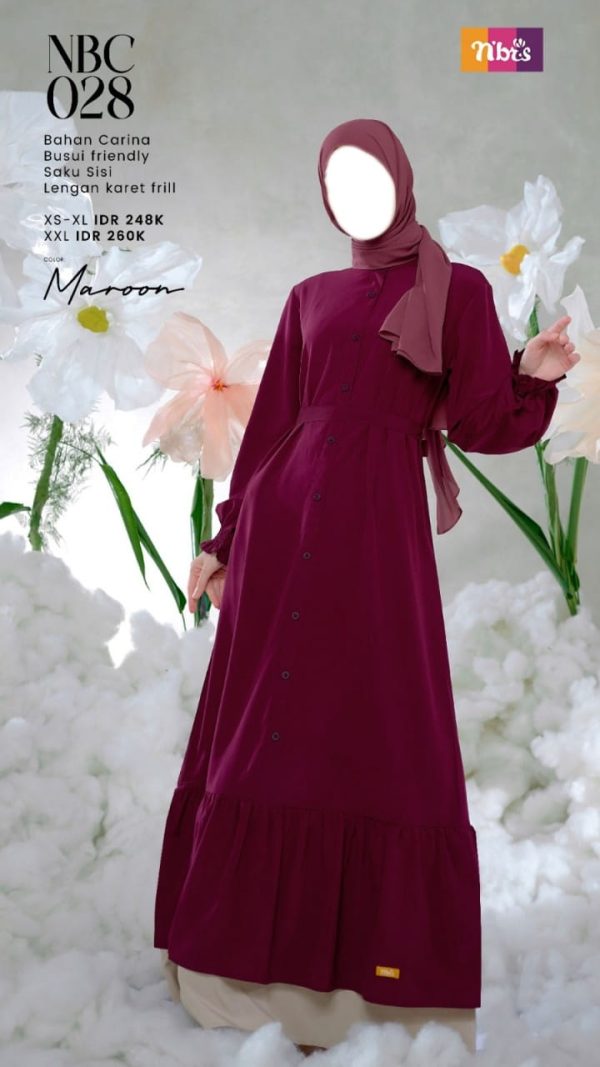 Gamis Nibras NBC 028 Maroon