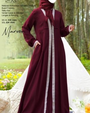 Gamis Nibras NS 083 Maroon