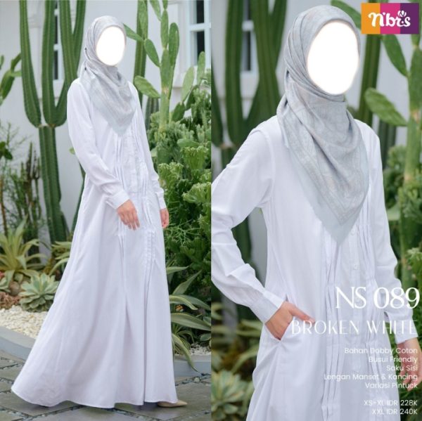 Gamis Nibras NS 089 Broken White