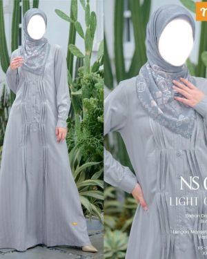 Gamis Nibras NS 089 Light Grey