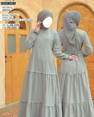 Gamis Nibras NS 091 Light Grey